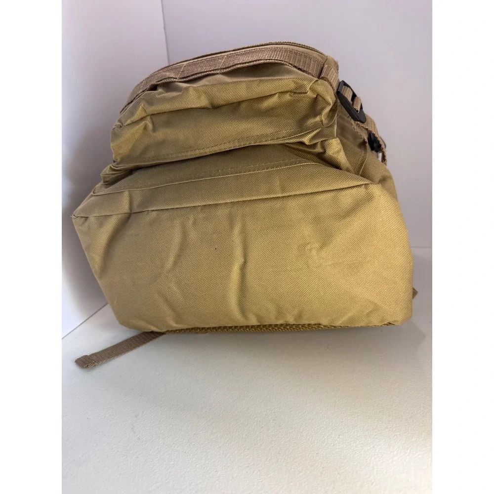 NRA Tactical Backpack Coyote Tan Canvas Multi-Pocket Outdoor Range Bag Mens